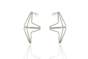 Double festival silver earrings