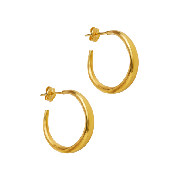 Small Silver Chenier Hoop Earrings