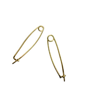 14ct Gold Safety Pin Earrings