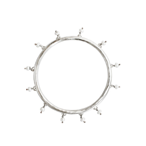 Celestial Pearl Charm Bangle
