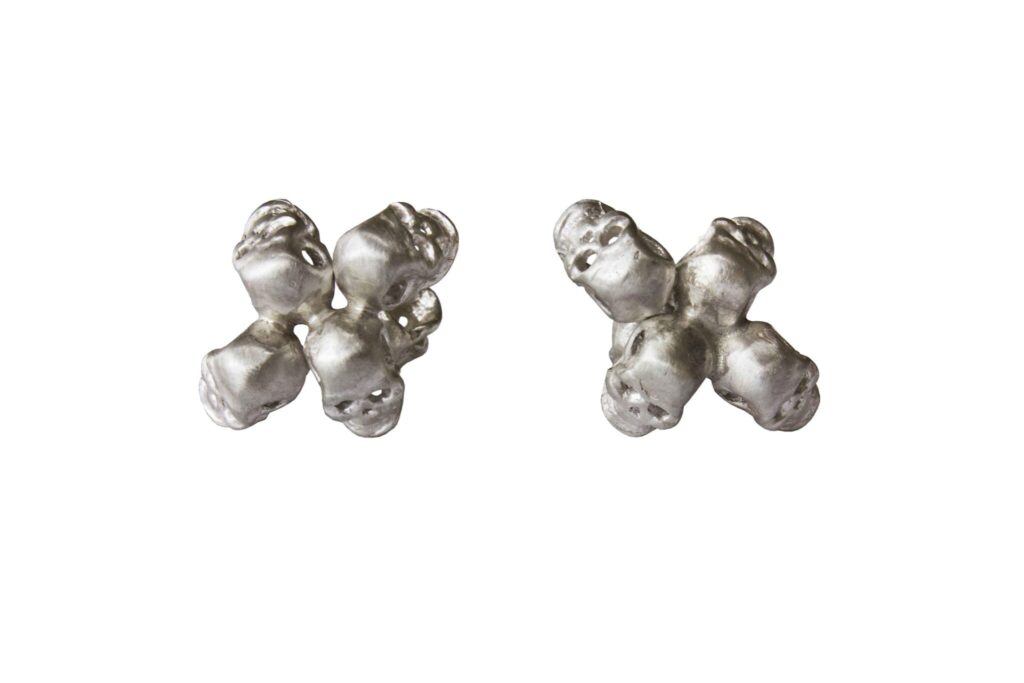 Unique Silver Skull Earrings