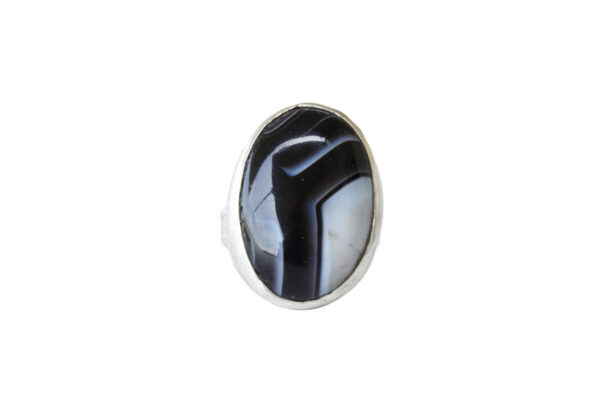 Black agate ring