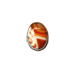 Orange agate ring