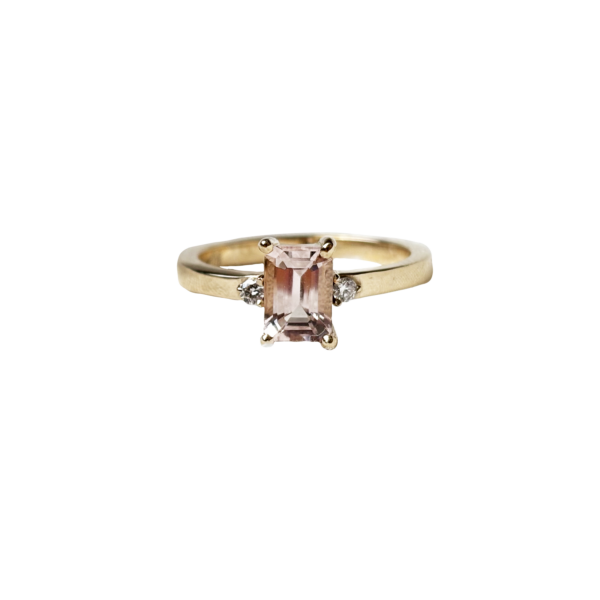 Μorganite and Diamonds ring