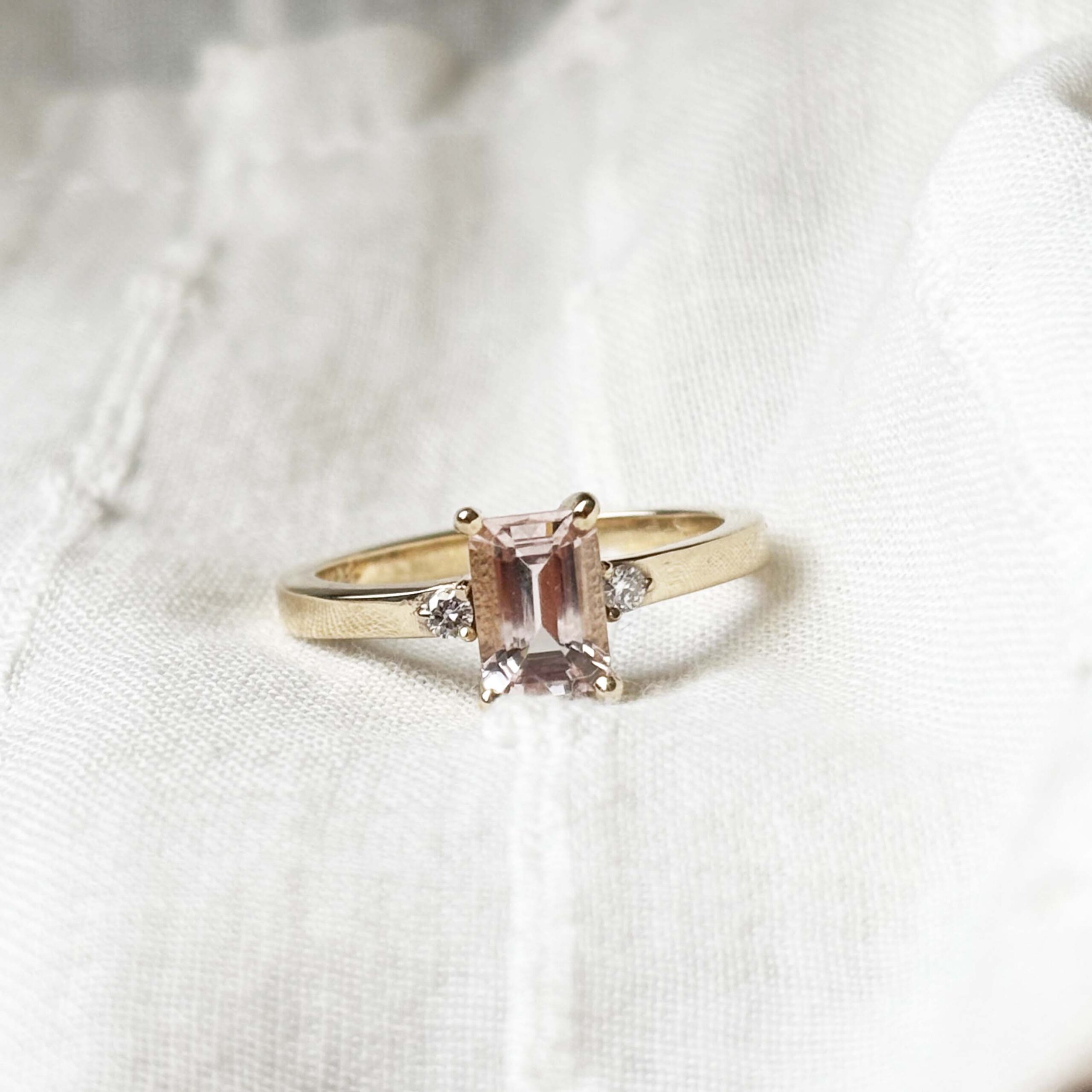 Μorganite and Diamonds ring - Image 4