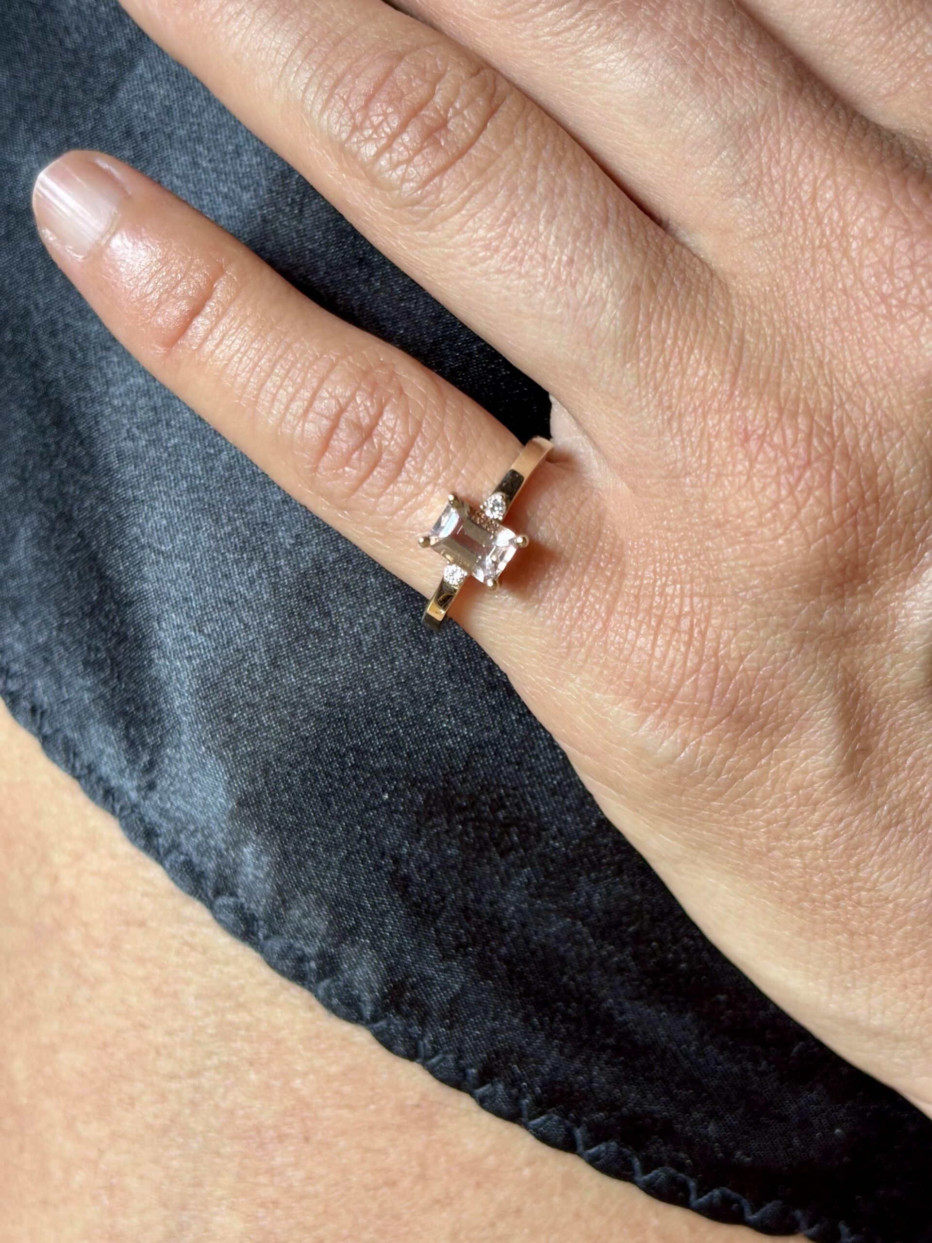 Μorganite and Diamonds ring - Image 2